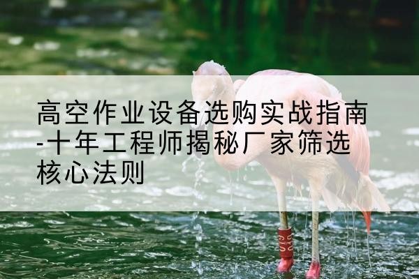 上犹剪叉式升降机厂家-高空作业设备选购实战指南-十年工程师揭秘厂家筛选核心法则
